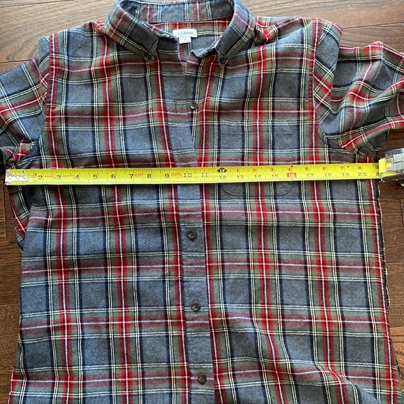 Women's LL Bean Scotch Plaid Flannel Shirt, Relaxed - Picture 10 of 12